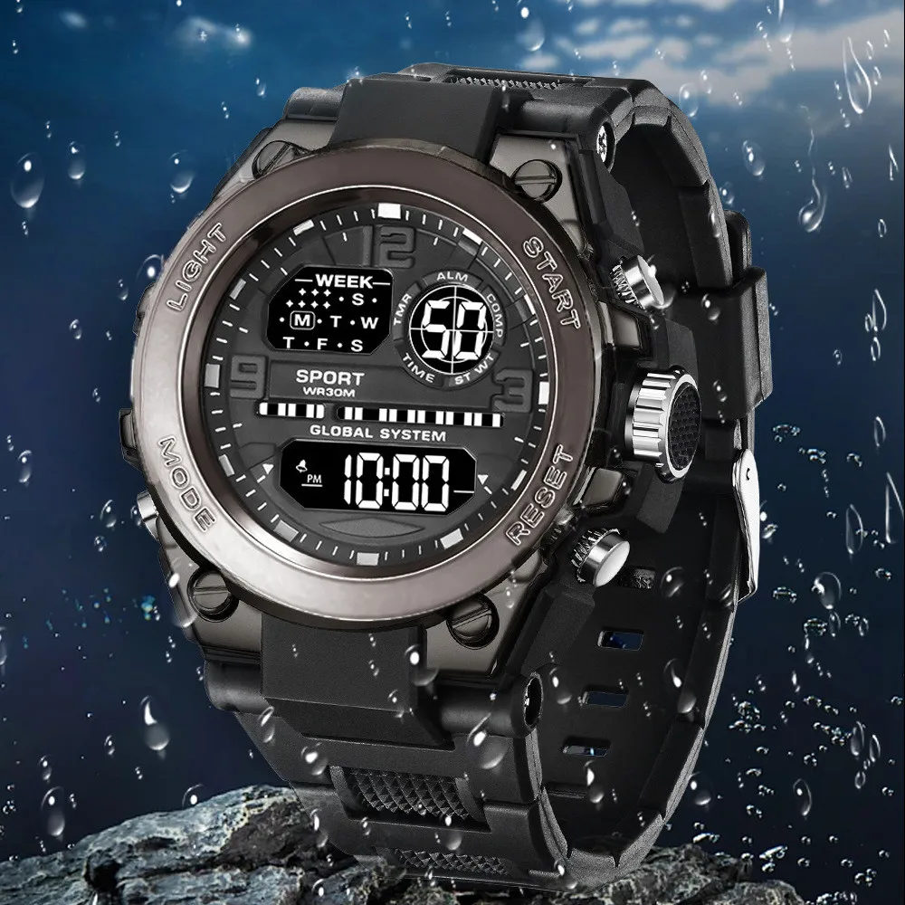 

Men's Digital Watch Waterproof 30M Multifunctional Alarm Time Date Luminous Sports Watches Outdoor Wristwatches