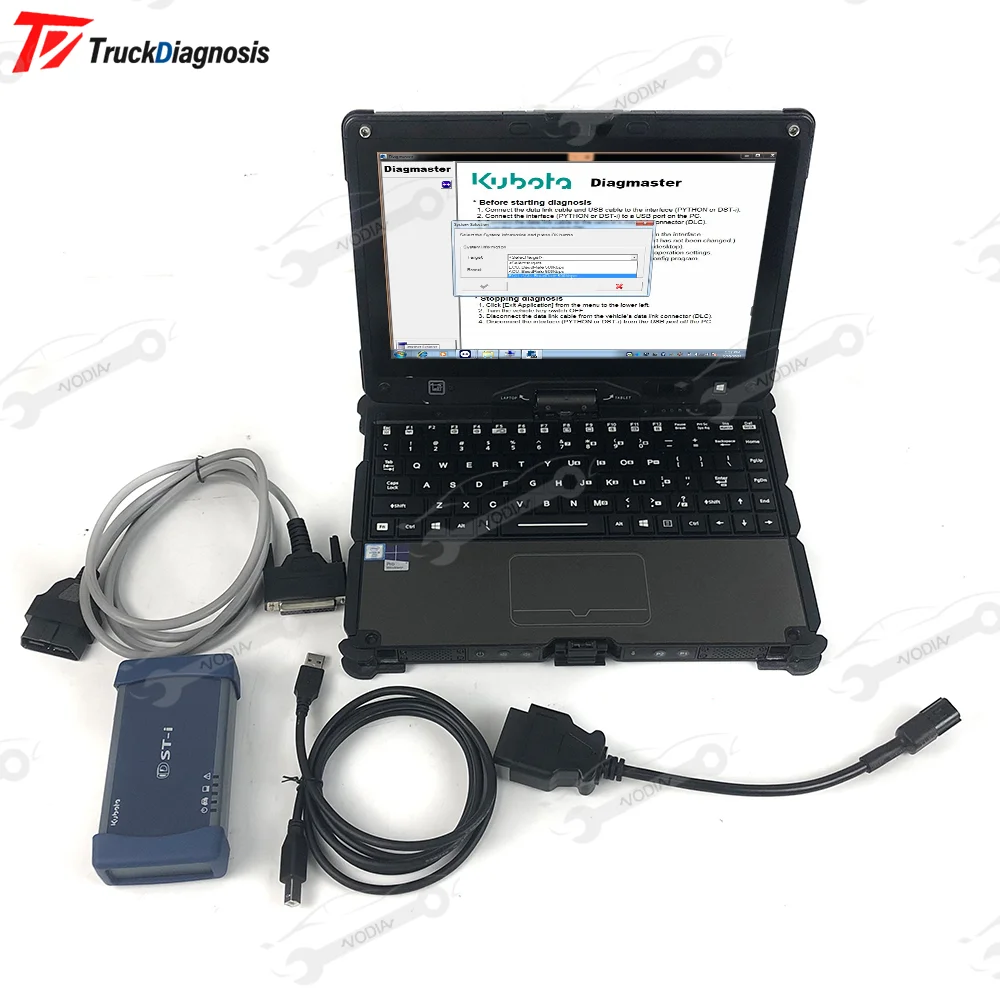 لـ KUBOTA DIAGNOSTIC PYTHON Python واجهة Diagmaster KUBOTA Takeuchi أداة تشخيصية والكمبيوتر المحمول v110