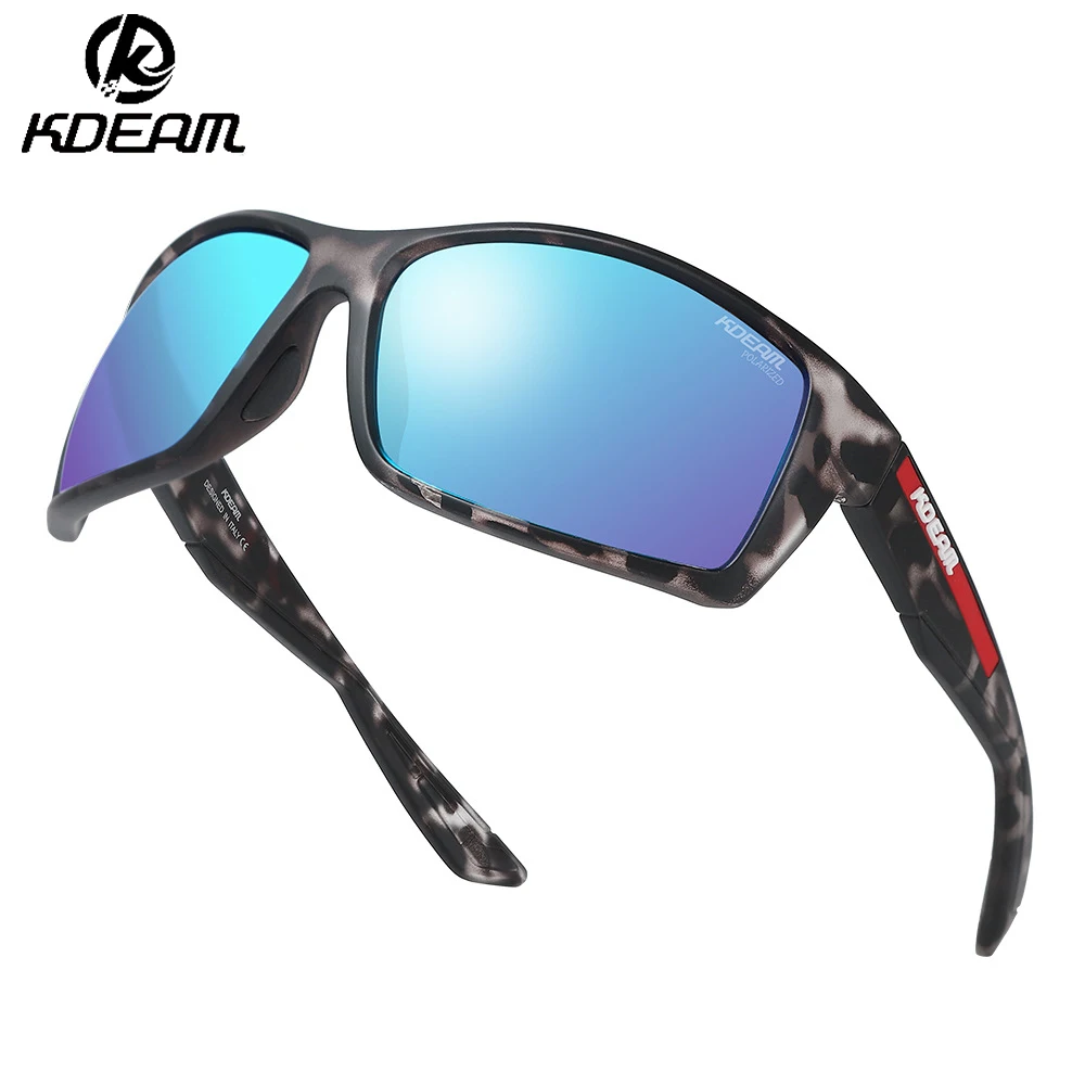 

KDEAM New Hot Selling Square Polarized Sunglasses Men Women TR90 Material Frame Spring Hinges Fashion Goggles 8 Colors Wholesale