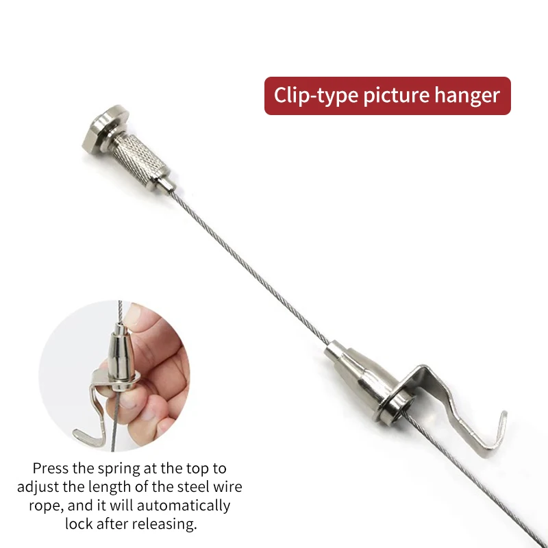 1.5mm Steel Cable Suspension Rope, Heavy-Duty Adjustable 304 Stainless Steel Rope, Very Suitable for Hanging Pictures and Frames image 3