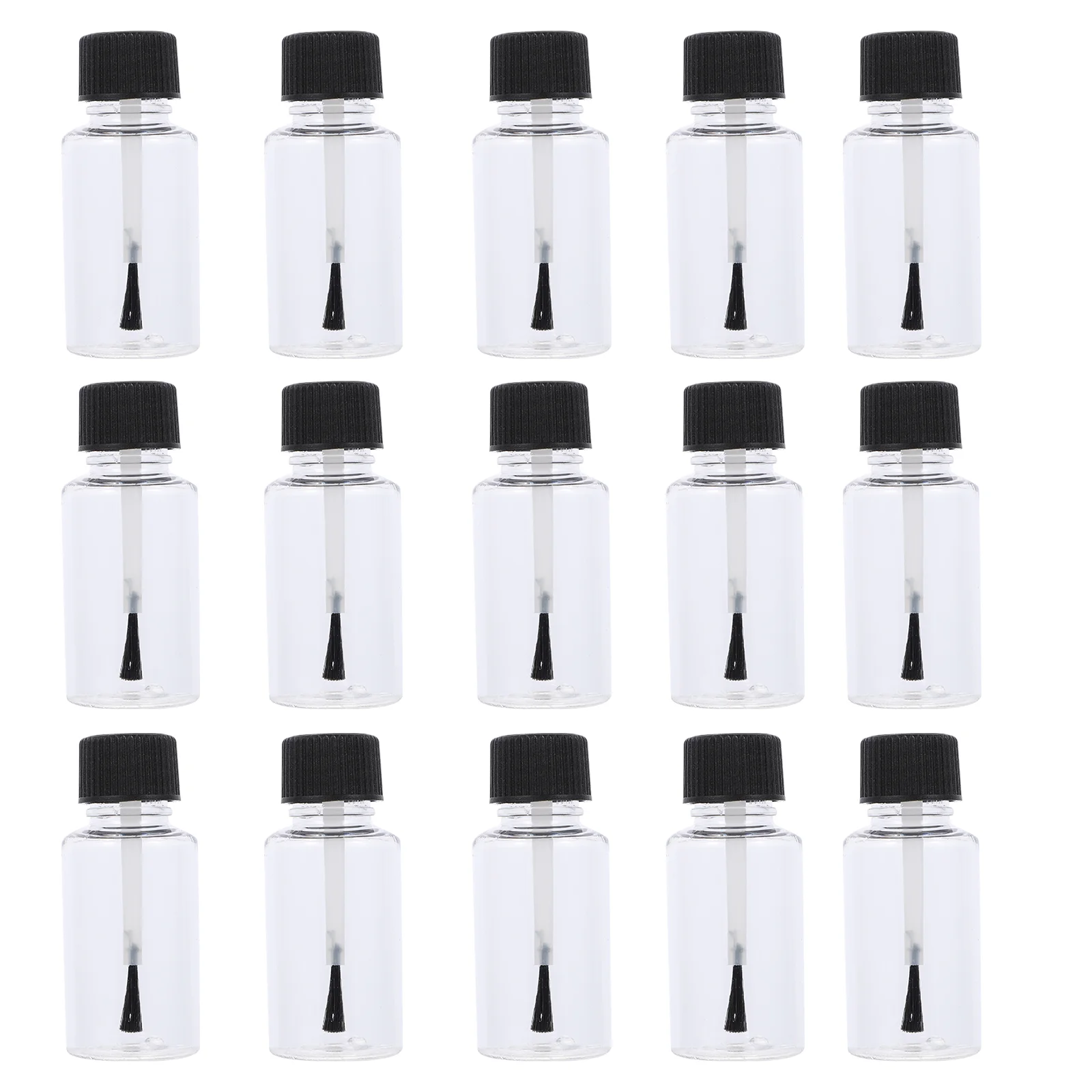 

20 Pcs Nail Paint Bottle Empty Polish Clear Fingernail Transparent Bottles Pack The Pet