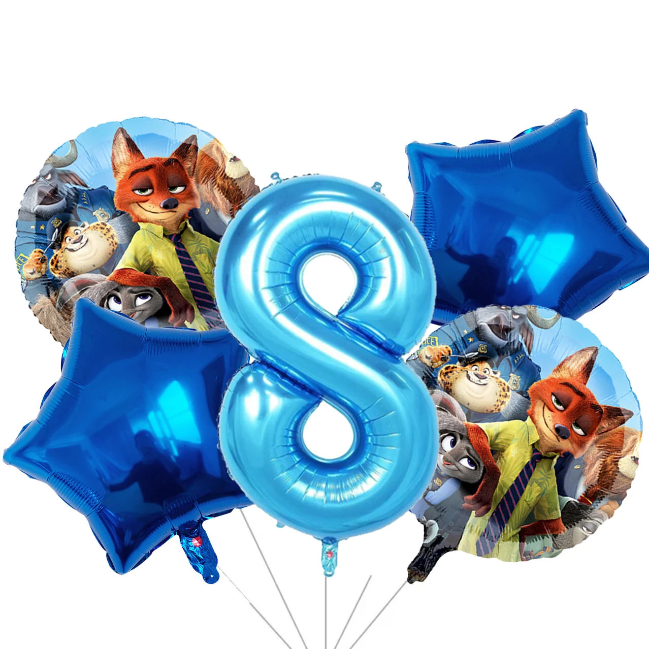 Zootopia 2 حفلة عيد ميلاد بالون للديكور رقم الطفل 1-9 الألومنيوم فيلم بالون مجموعة استحمام الطفل حفلة عيد ميلاد لوازم
