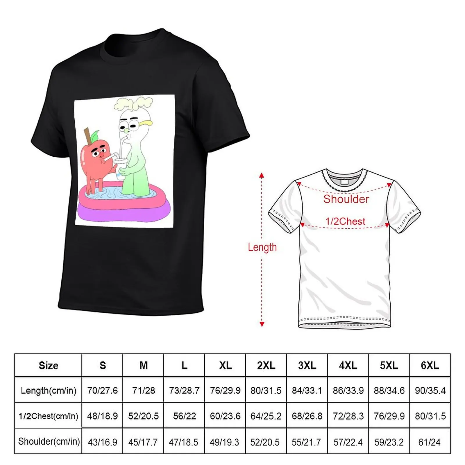 Apple and Onion drink T-Shirt graphic t shirt vintage Short sleeve tee sweat men t shirts high quality