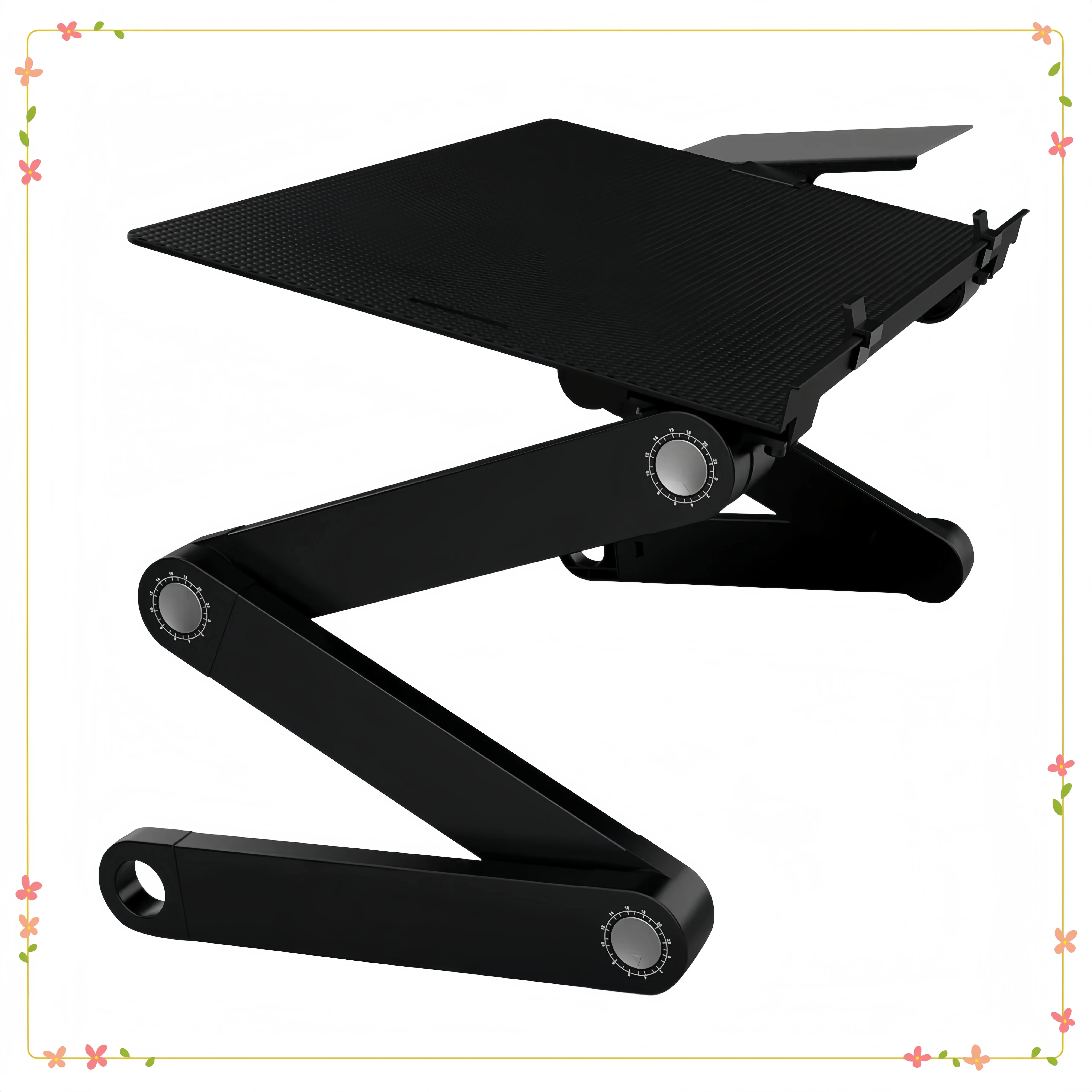 

Регулируемая алюминиевая подставка для ноутбука для кровати, портативный стол с охлаждающим держателем для ноутбука, легкий вес