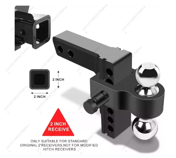 Strong Tensile Force, Adjustable Aluminum Alloy Trailer Arm 6 Inches with Latch Lock, Double-ended Trailer Trailer Arm