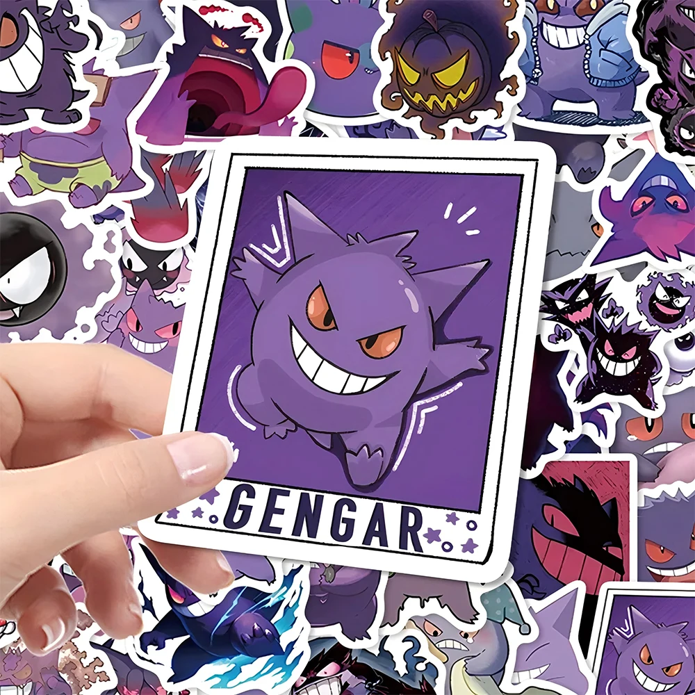 10/30/55PCS Pokemon Cute Gengar Anime Stickers Decal For Kid DIY Laptop Scrapbook Fridge Graffiti Funny Cartoon Sticker Toy Gift