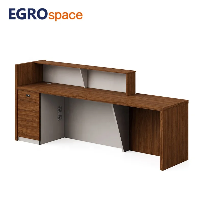 

Modern Luxury Counter Hotel Reception Modern Desk Wooden Front Lobby Table
