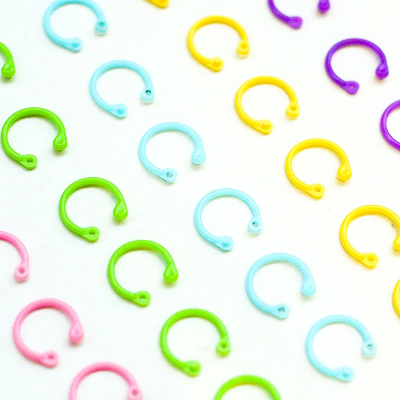 10pcs 15/24/30mm Colorful Loose Leaf Binder Rings Plastic Small Split for Notebook Scrapbooking Album Calendar Book Binding