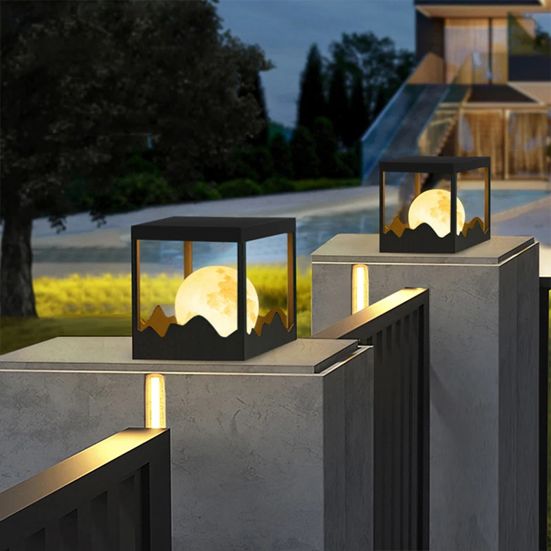 Luminous Ball Light Solar LED Column Light Outdoor Lighting Non Solar Light Outdoor Garden Decoration Outdoor Garden Light