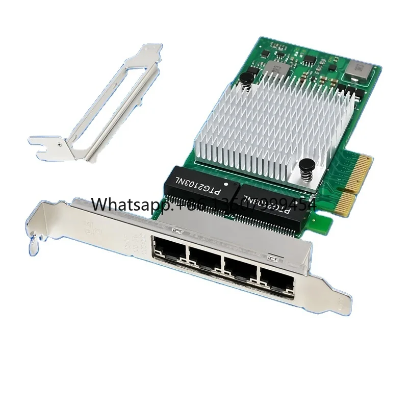 

Internal Stock PCIe X4 I350-T4 Four-port/RJ45 Copper Cable Gigabit Server LAN Network Card for PC