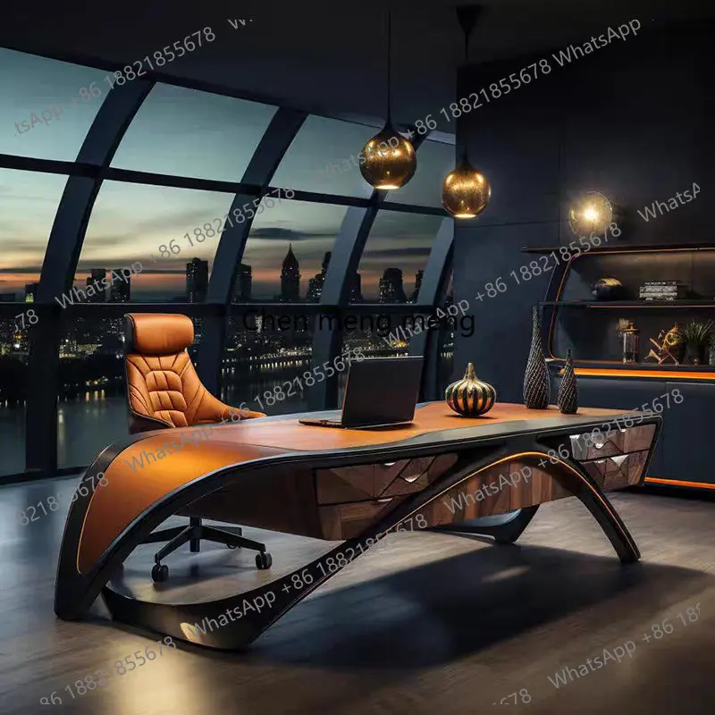 Elegant and creative curved executive desk room offices office desks and workstations Computer desk Room desks writing table