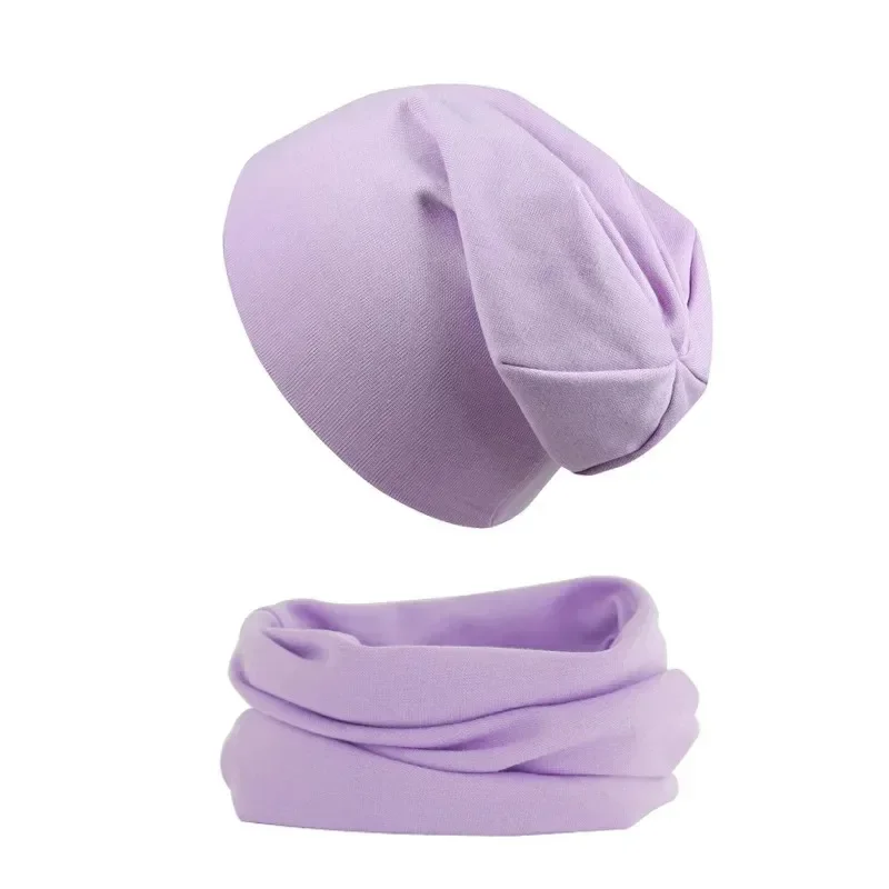 2 pezzi nuovo cappello da bambino sciarpa Set ragazzi ragazze berretto Hip Hop autunno inverno morbido berretto elastico cappelli cotone neonato