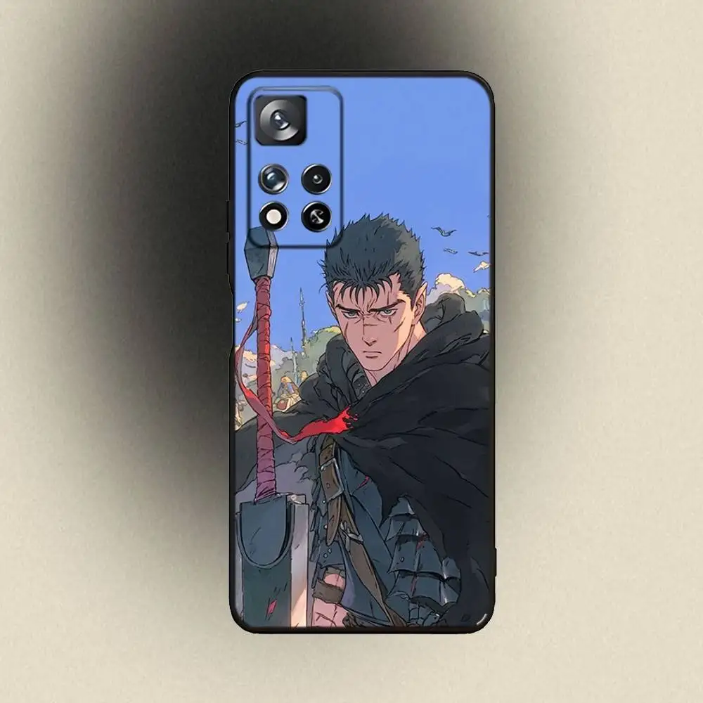 حافظة هاتف أنيمي B-Berserk Guts لهاتف سامسونج جالاكسي A 91,80,73,72,53,52,51,22,5G,Plus,J,Note غطاء أسود ناعم
