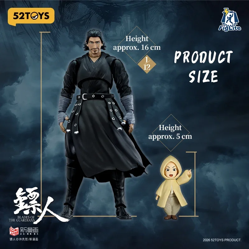 In Stock 52TOYS FigLite Blades Of The Guardians Daoma 1/12 Scale 6Inch Anime Action Figure Movable Joints Collectible Model Toys