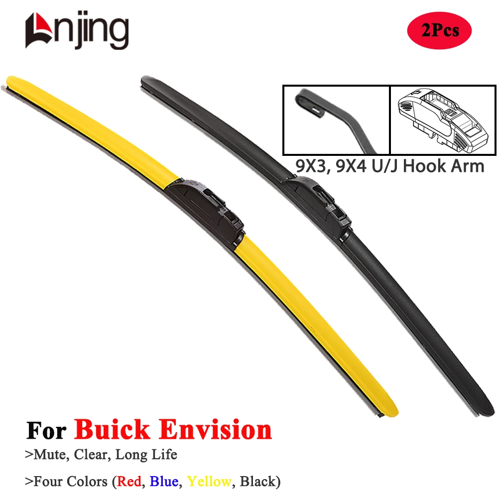 LNJING Colorful Wiper Blades For Buick Envision Tuning 2016 2017 2018 2019 2021 2022 2023 2024 Car Accessories Replacement Parts