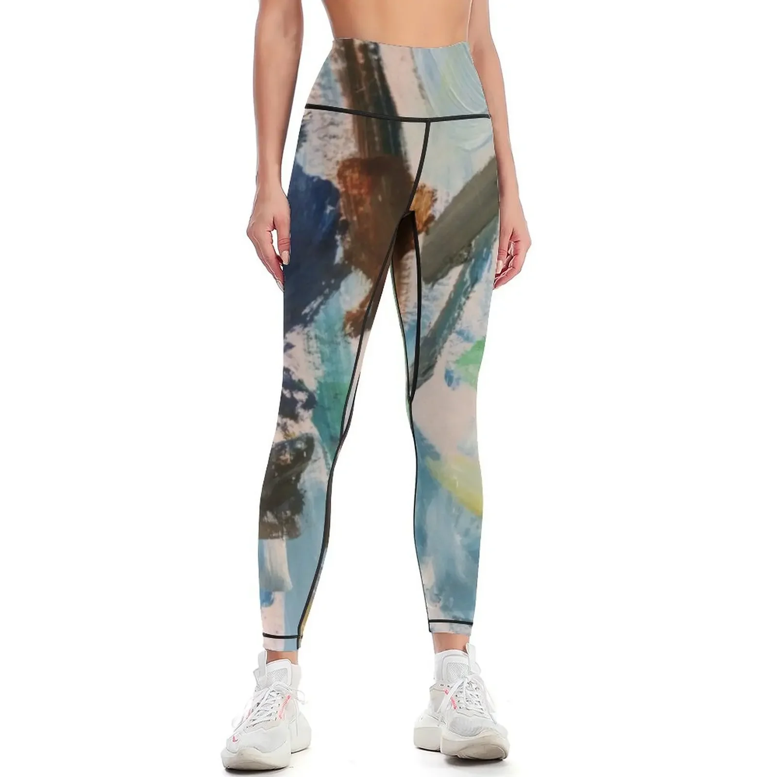 Abstract Paint 2 Leggings high waist sport pants Legging sexy woman sports for push up Womens Leggings