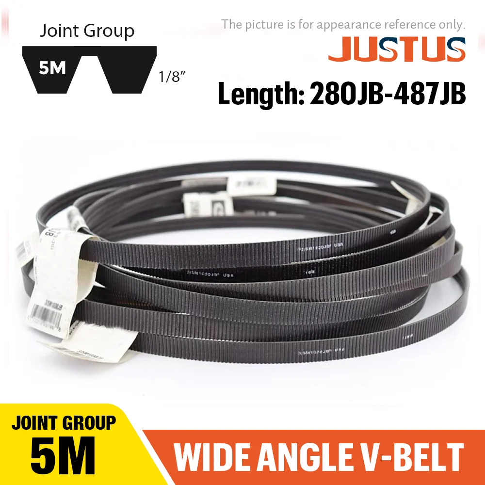 

USA-Wide angle V-belt Joint Group 2/5M 280JB to 3/5M 487JB For Harbor Freight Lathe Drive Belt Transmission Triangle Belt