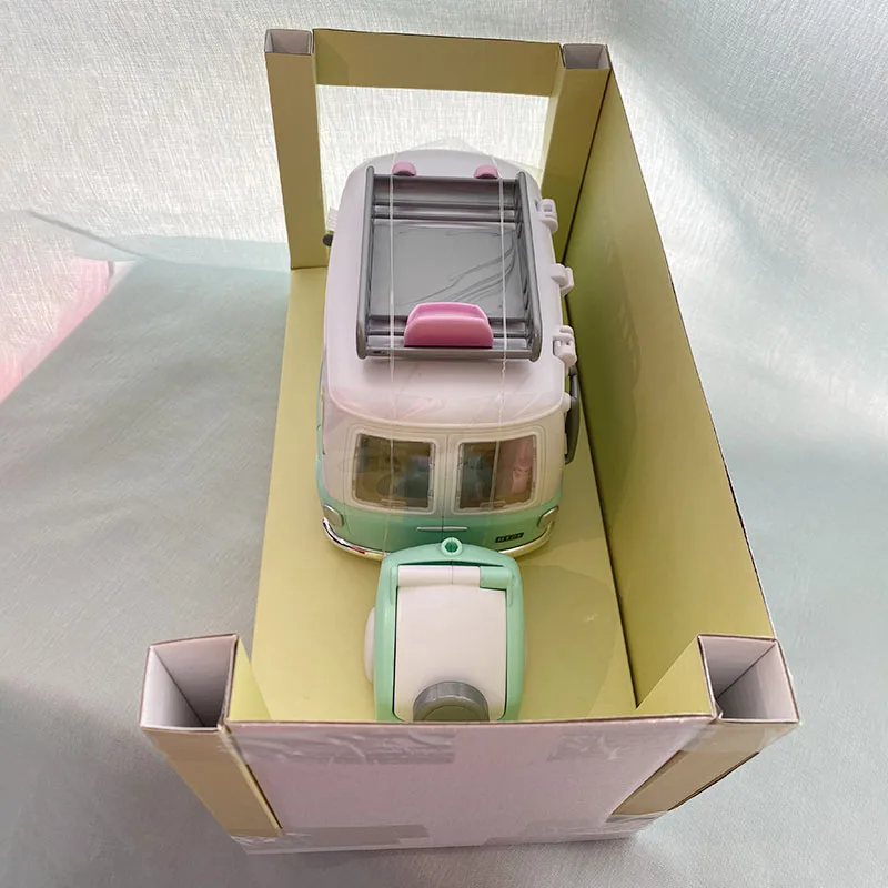 About 27cm Long BT21‘s Camping Car ABS PVC Material Simulation Model Holiday Gifts Christmas Gifts Toys For Kids