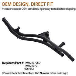 Car Cooling Water Tube Off Hose From Coolant Tank For Beetle CC Tiguan Jetta Eos Passat 1K0 121 070 BD 1K0121070BD