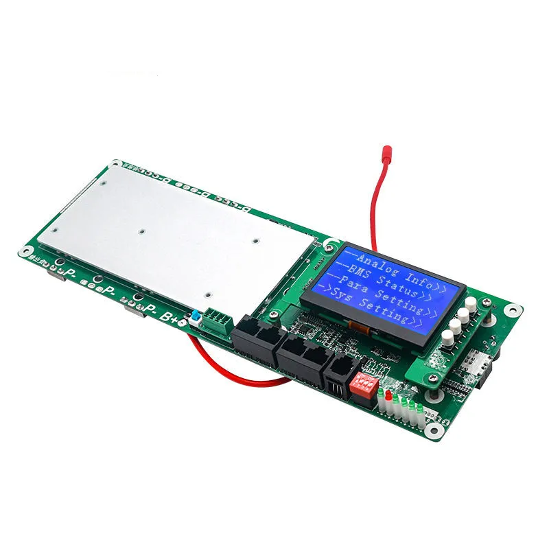 16S 48V 200A LiFePO4 BMS – Smart with Built-in Display, CAN/RS485/Bluetooth, for Solar Inverter