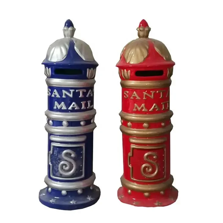 

large ornaments figurine toys gifts luxury outdoor village Christmas decoration santa mail box