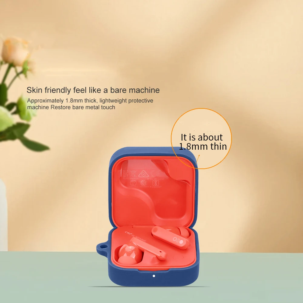 For CMF BY Nothing Buds Pro2 Earphone Silicone Case Drop-Proof And Dust-Proof Headphone Box with Hook