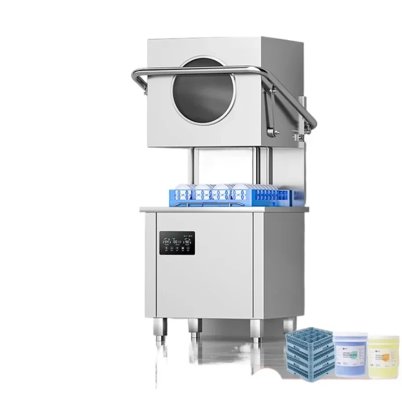 Fully automatic dishwasher for commercial restaurants Pull-up uncovered dishwasher, energy-saving version
