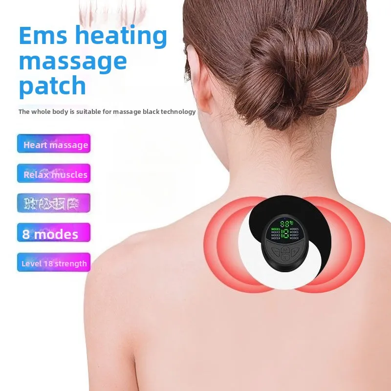 

EMS Hot Compress Cervical Spine Massager Intelligent Heating Massage Sticker Mini Charging Pulse Massage Sticker Heating Massage
