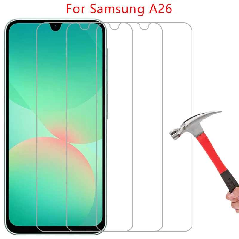 حافظة لهاتف سامسونج جالاكسي a26 من الزجاج المقسى على samsunga26 galaxya26 a 26 26a 5g غطاء خلفي 360 samsung g samsun galxy a26case #1