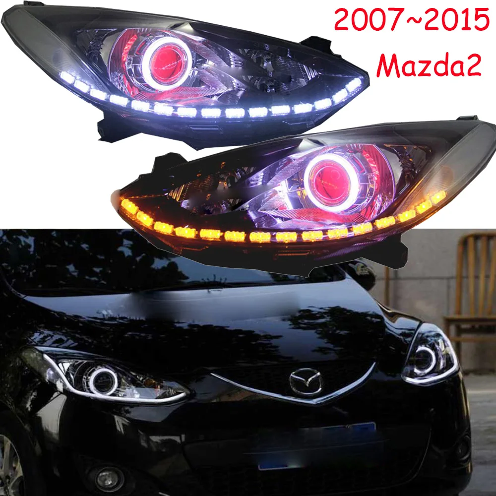 

Автомобильный бампер фары для Mazda2 Фара Demio 2007 ~ 2015 года Mazda 2 передняя фара HI LO Beam автомобильные аксессуары