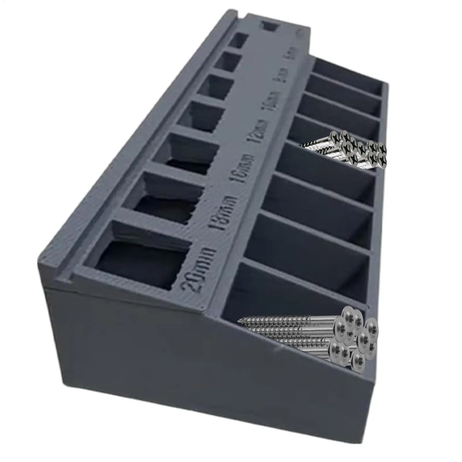 Screw Size Sorter Automatic M3 Bolt Storage Sorter Box 3D Printing Ergonomic Toolbox Storage Case for Nuts Nails Hardware