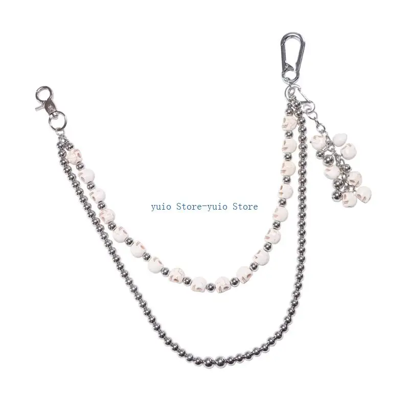 X7XB Gothic Wallet Chain Metal Waist Chain Punk Jeans Accessory For Women Fashion