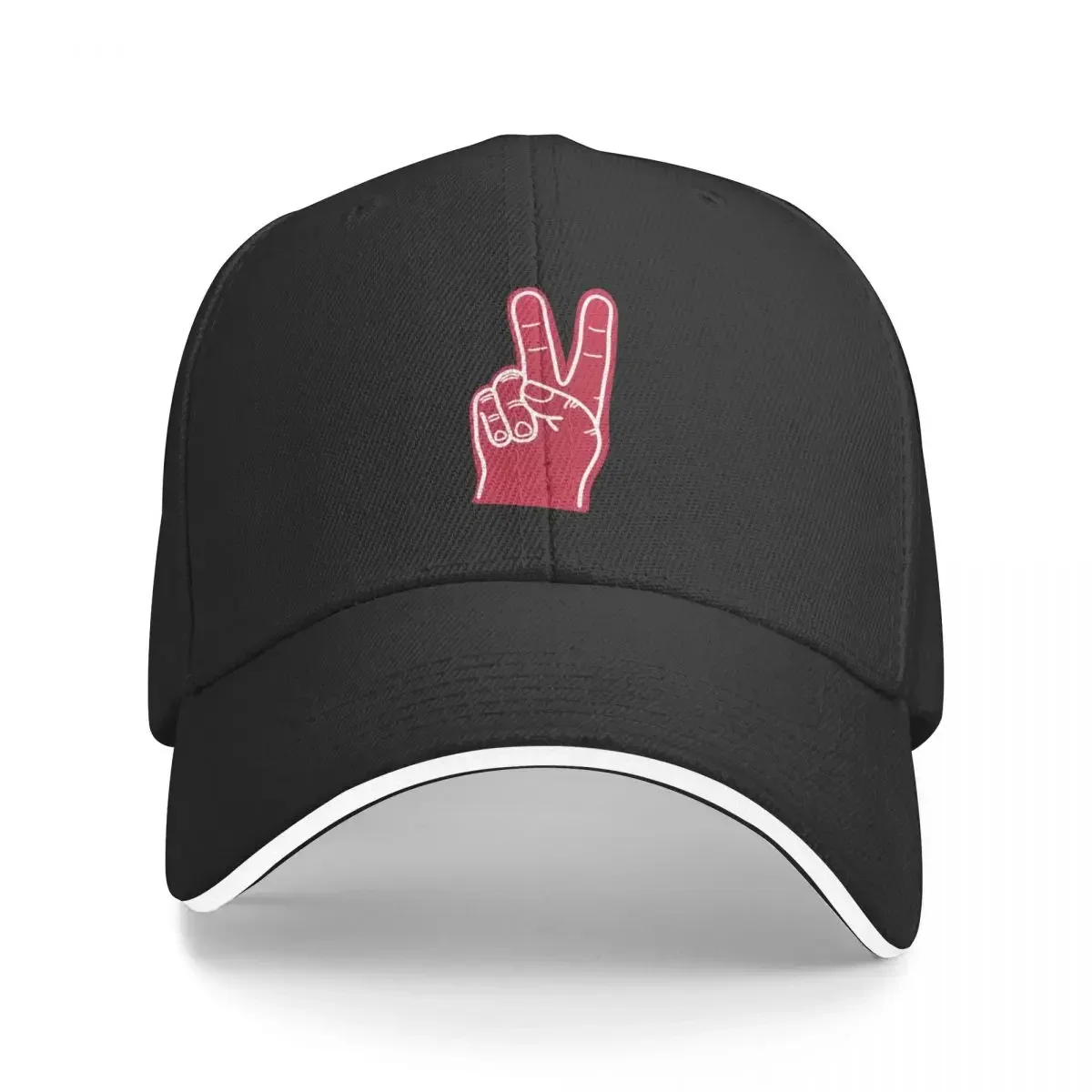 Foam finger peace sign Baseball Cap |-F-| Luxury Brand Gentleman Hat Designer Man Women's