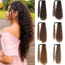 AZQUEEN Synthetic long corn Whisker ponytail heat resistant high temperature fiber silk suitable for women's ponytail hairpieces