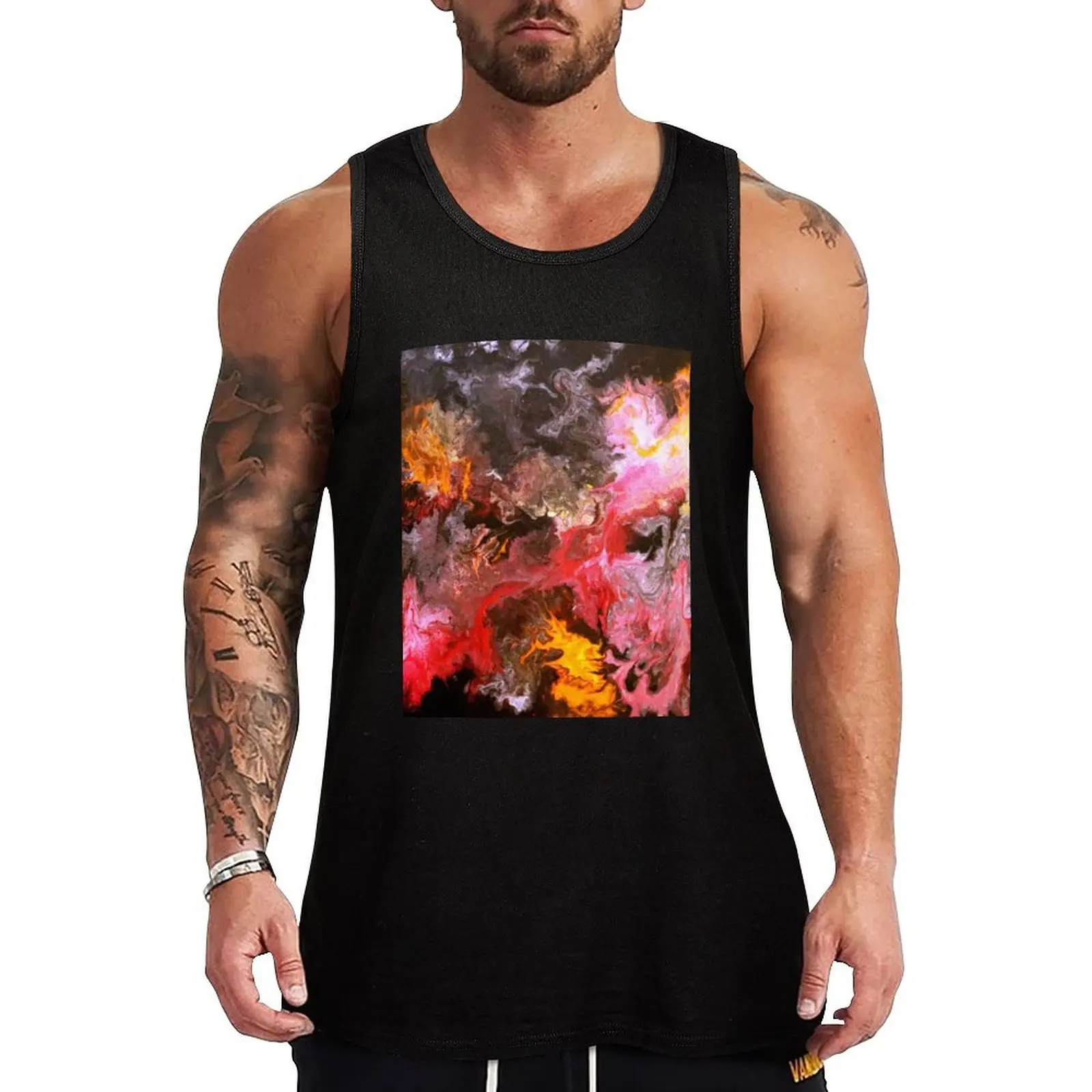 

Cotton Candy, abstract Art multicolor Tank Top Street Style Tank Top Casual Urban Sleeveless Top