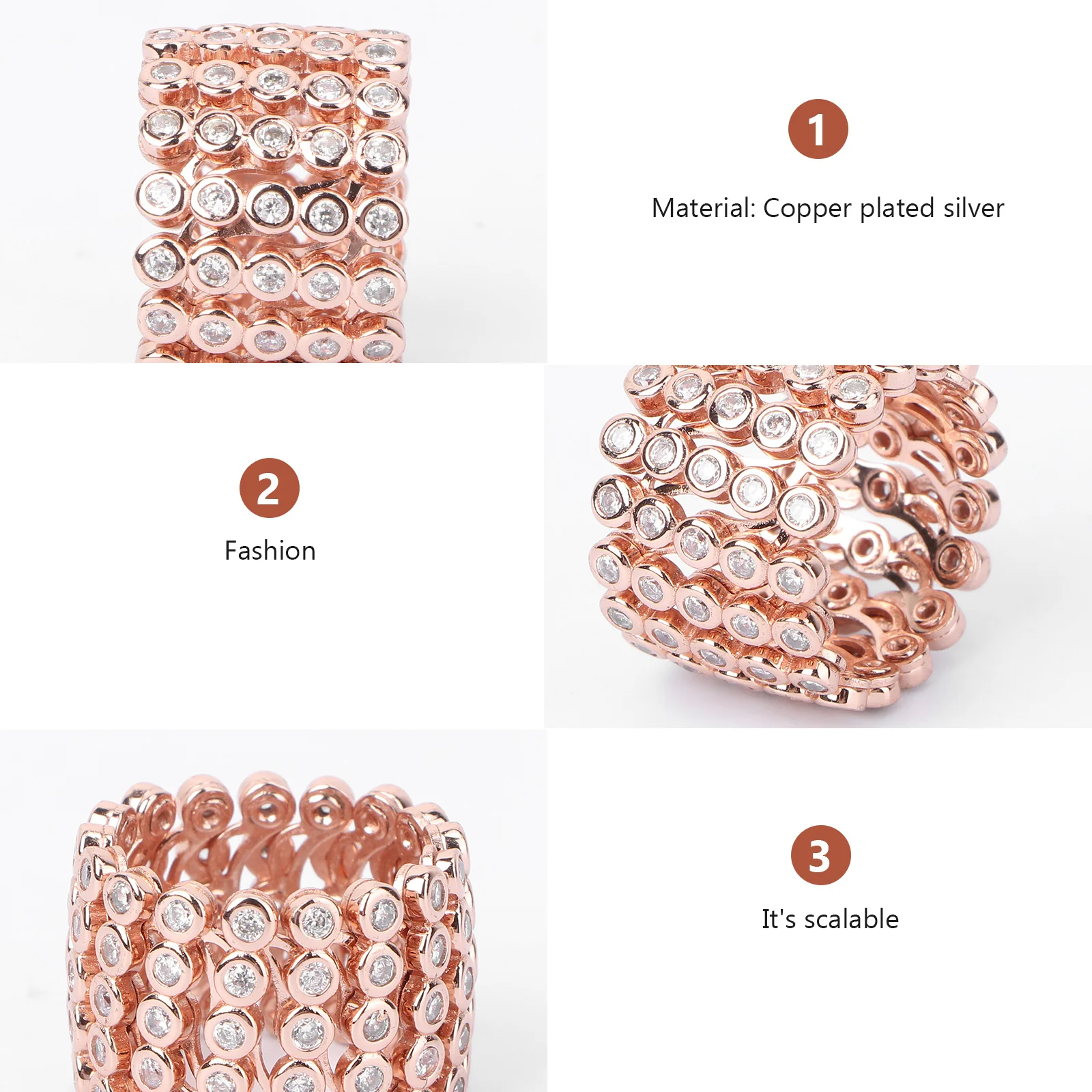 

The Ring Hand Chain Bracelet Rhinestones Nail Stretcher Stretchy Expandable Jewelry for Women Golden Costume