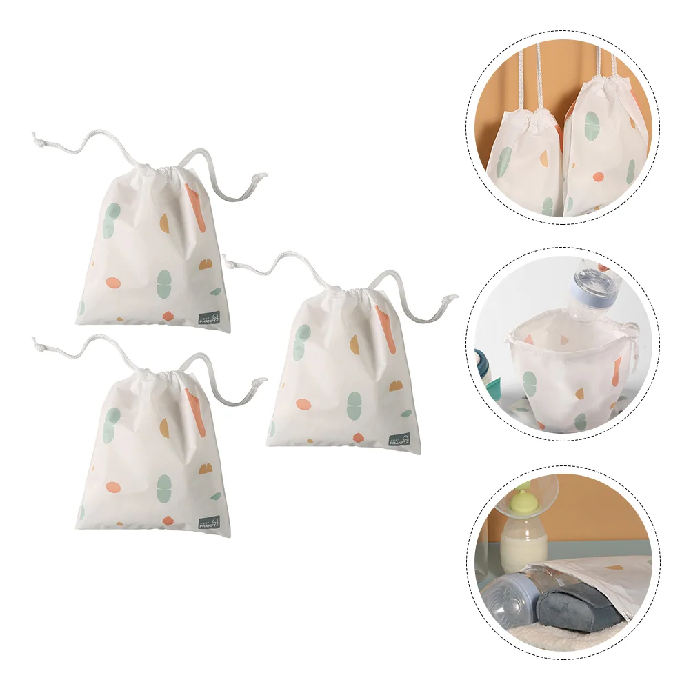 

3 PCS Storage Bag Breast Pump Tote Baby Bottle Birthday Bags for Presents Holder Organizer