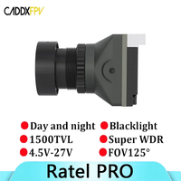 Caddx Ratel PRO FPV Camera 1500TVL 16:9/4:3 NTSC/PAL FOV125° High Quality for FPV Racing Drone Blacklight Night Camera