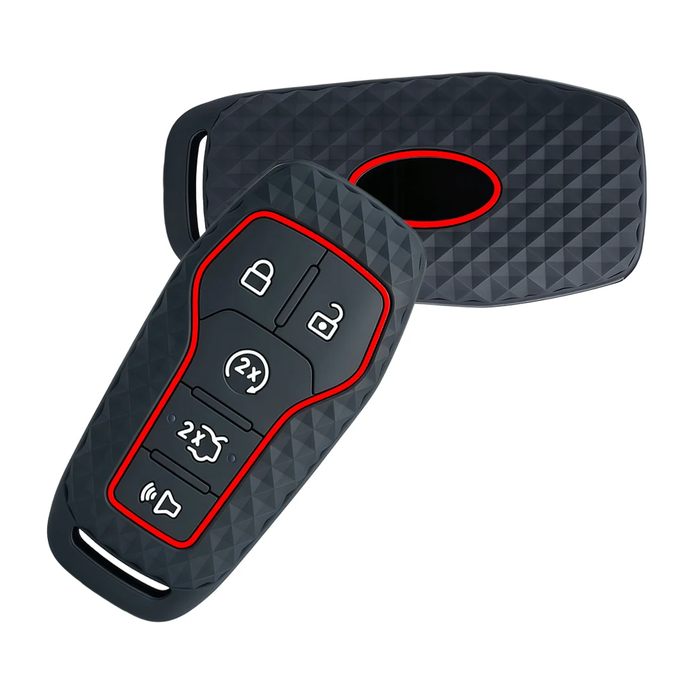 Silicone Car Key Case Fob Cover for Ford Fusion Mondeo Mustang F-150 Explorer Edge 2015 2016 2017 2018 Car Accessories