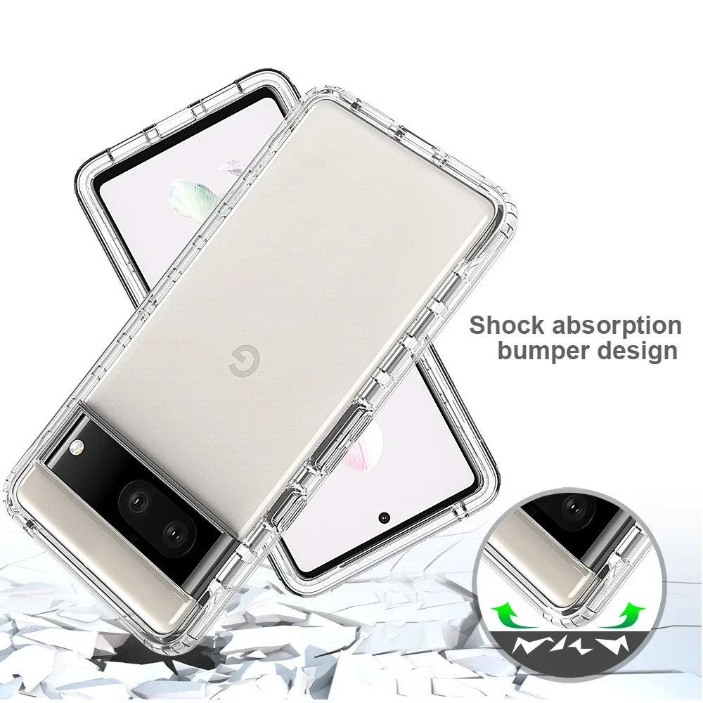 Shockproof Clear Soft Rubber Case for Google Pixel 9 Pro XL 7 8A 6A 6 7A 8 Pro pixel9 Pixel7 Pixel8 Pixel7A Phone Accessories