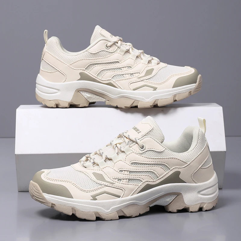 Mens High Quality Durable Hiking Trail Shoes Outdoor Lace Up Combat Boots Womens Casual Sneakers Walking Shoes