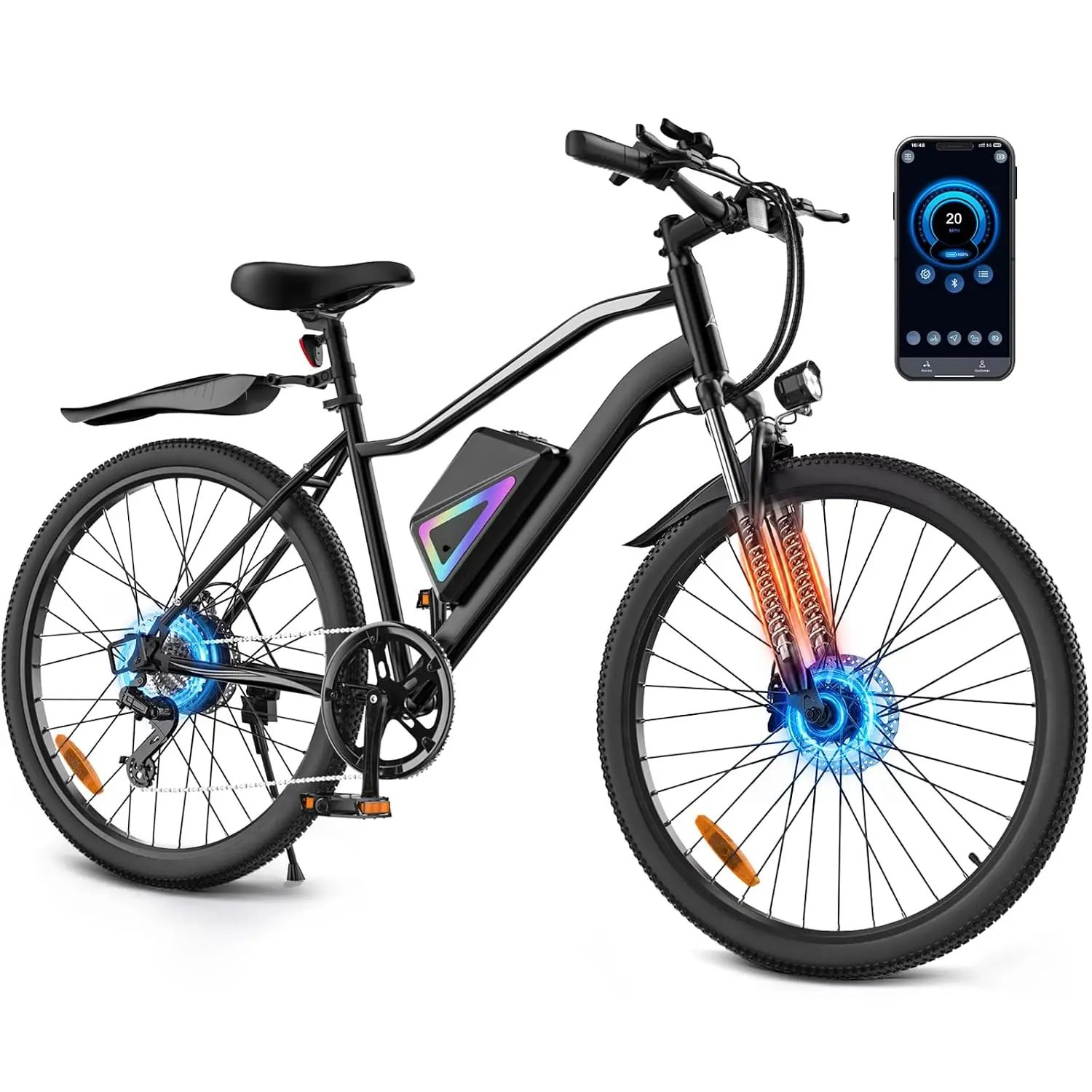Electric Bike for Adults, 1500W/1000W Peak Motor 26" Ebike & 14" Foldable Electric Bike, 80/70/55 Miles Range 36V, Custom