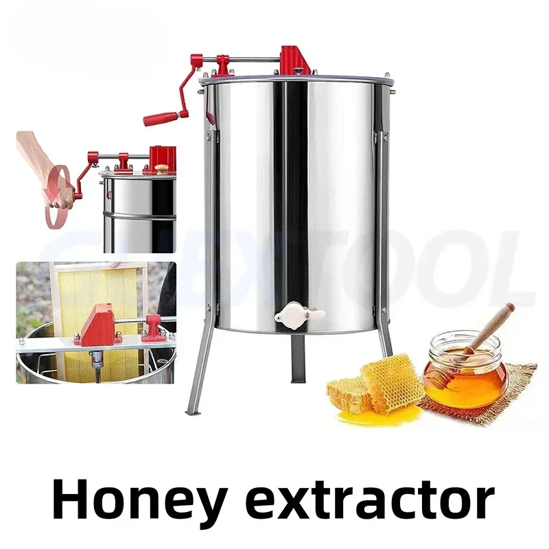 Honig extraktor handbuch edelstahl waben rotator kurbel honig zentrifuge imkerei ausrüstung handbuch honig shaker separat
