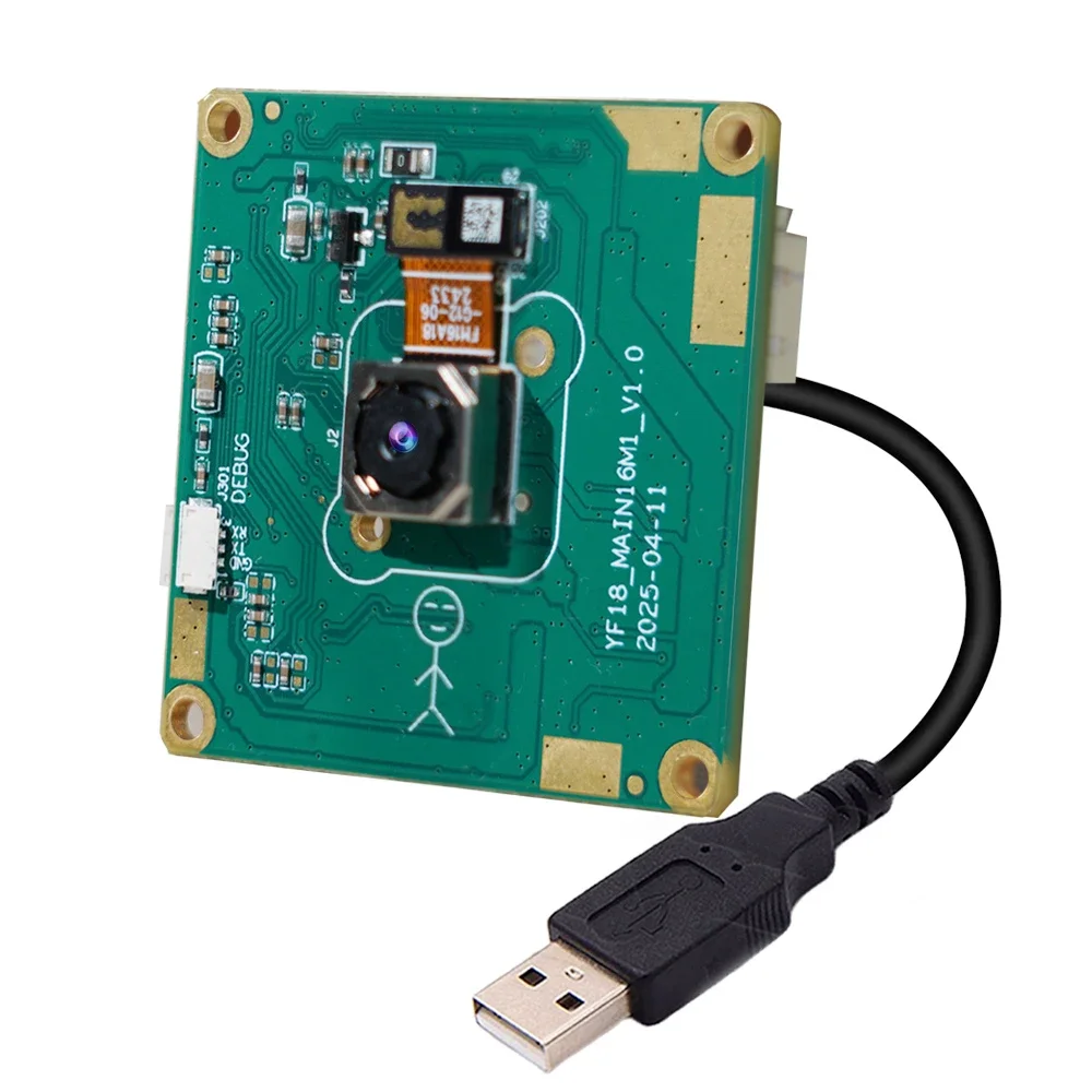 16MP Autofocus USB Camera Module for Computer with 68 Degree Lens Mini UVC IMX298 AF USB Video Lightburn Camera for Laptop PC