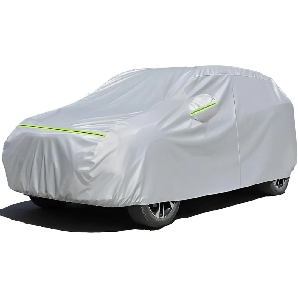 

SUV Car Cover Waterproof - All Weather for Automobiles 6 Layers Heavy Duty Outdoor Full Car Cover Sun Protection with Side Zipp