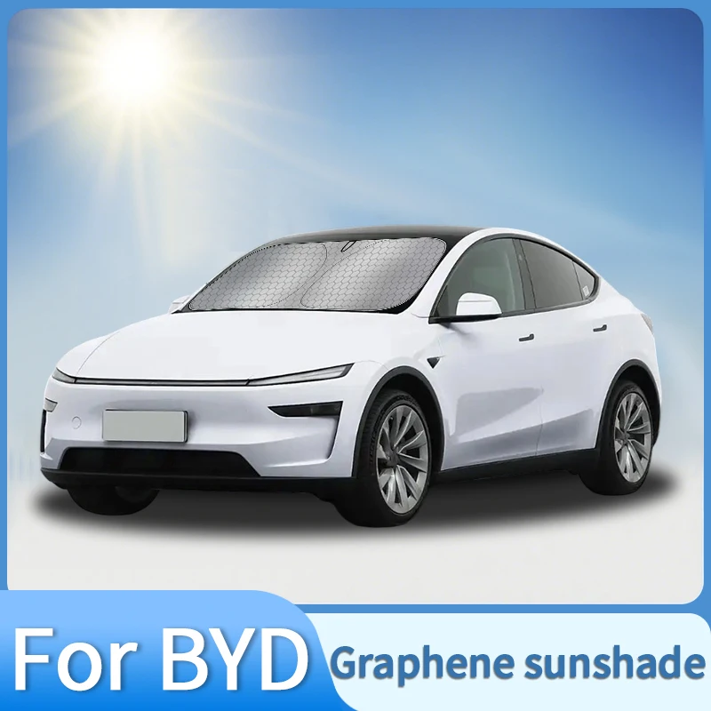 

Для BYD Seal Seagull Song Plus Sealion 7 EV Dolphin Graphene, переднее лобовое стекло автомобиля, солнцезащитный козырек, теплоизоляция, автомобильные аксессуары
