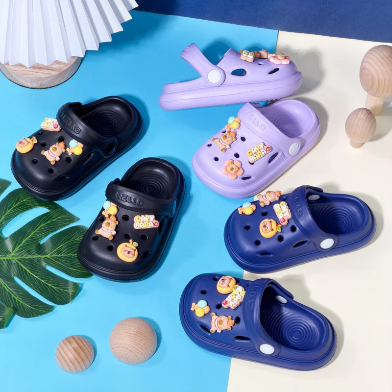 Cute Capybara Children's EVA Garden Shoes Summer Anti-slip Waterproof Breathable Boys and Girls Outdoor Slippers Beach Sandals - view 2