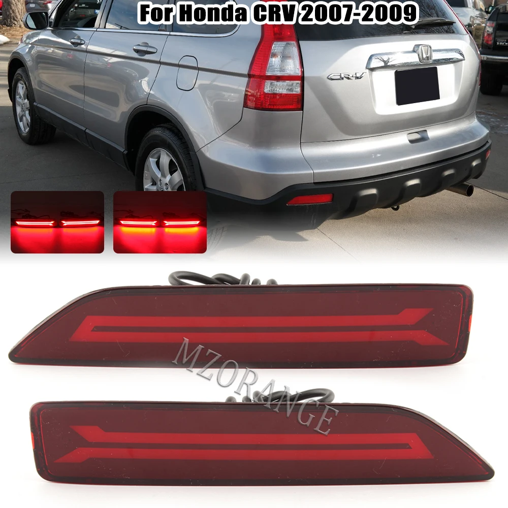 Rear Bumper Reflector Light for Honda CRV CR-V 2007 -2009 Multi-Function LED Rear Driving Stop Brake Fog Lamp Car Accessories