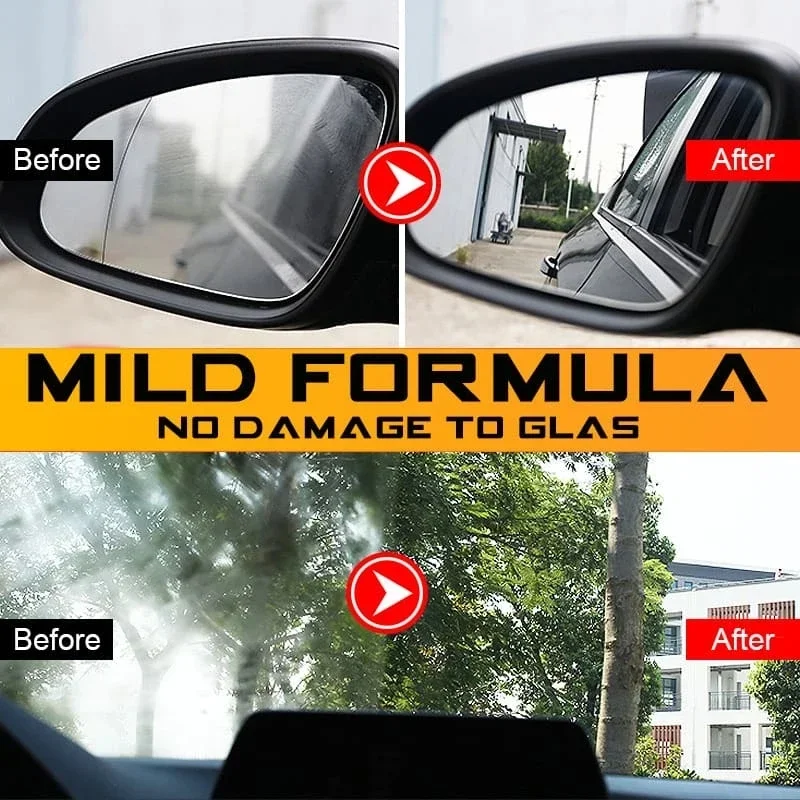 Car Glass Oil Film Removing Paste with Sponge Brush Windshield Window Glass Polishing Cleaner Cleaning Cream Set