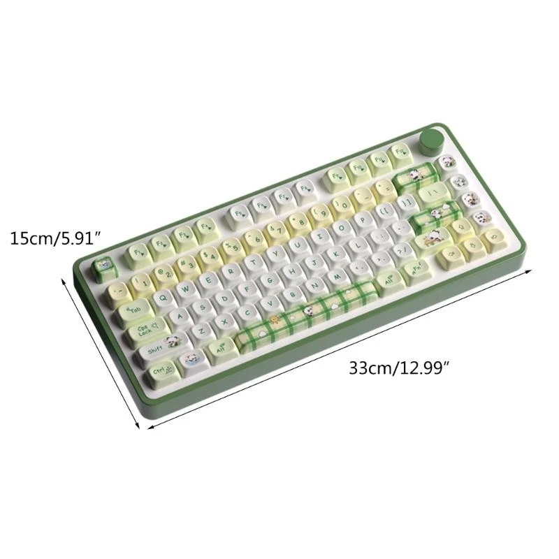 Customizable Keycaps Panda Theme Keycaps for 61 68 84 89 Mechanical Keyboard